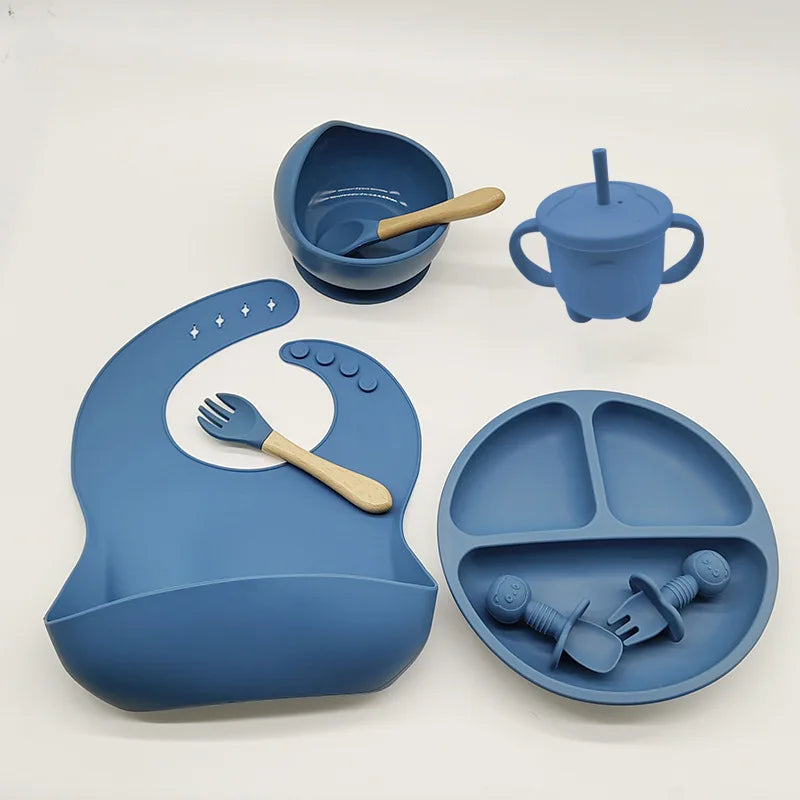 Baby Silicone Self‑Feeding Tableware Kit
