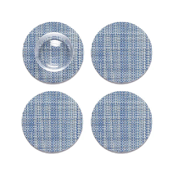 Mini Basketweave Drink Coaster 4‑Piece Set