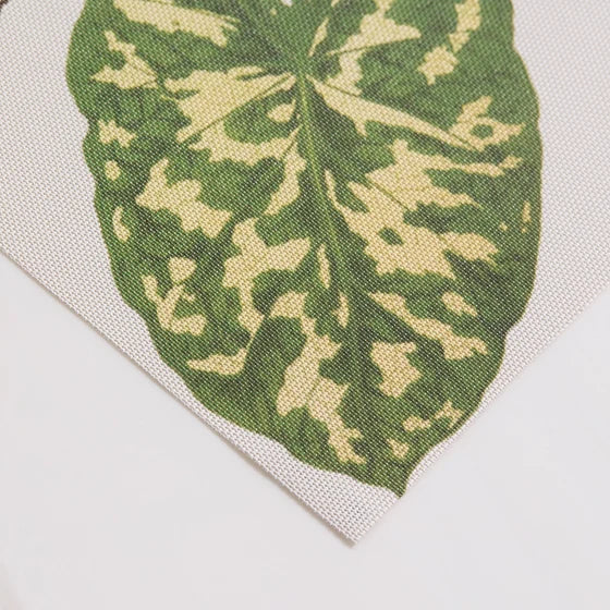 Botanical Leaf Print Rectangular Woven Placemat